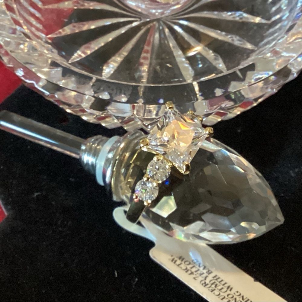 NWT. Eternal Gold Clad over Sterling Silver CZ Ring Size 9 Bella Luce CZ